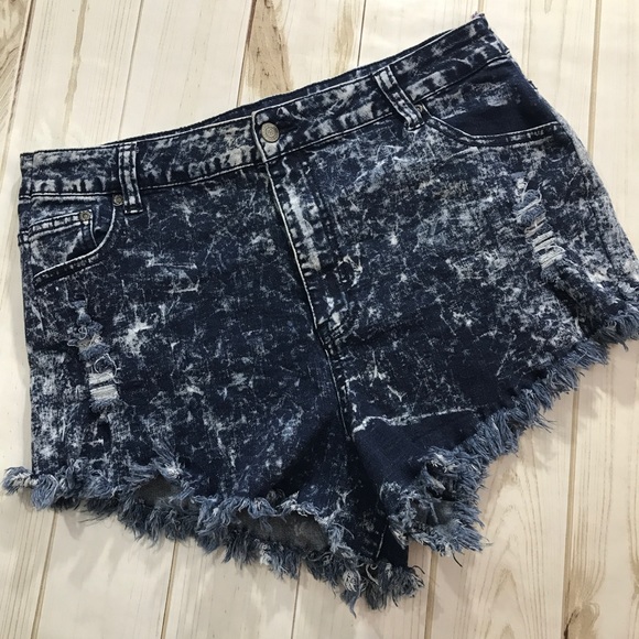 acid wash shorts womens